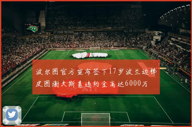 波尔图官方宣布签下17岁波兰边锋皮图谢夫斯基违约金高达6000万